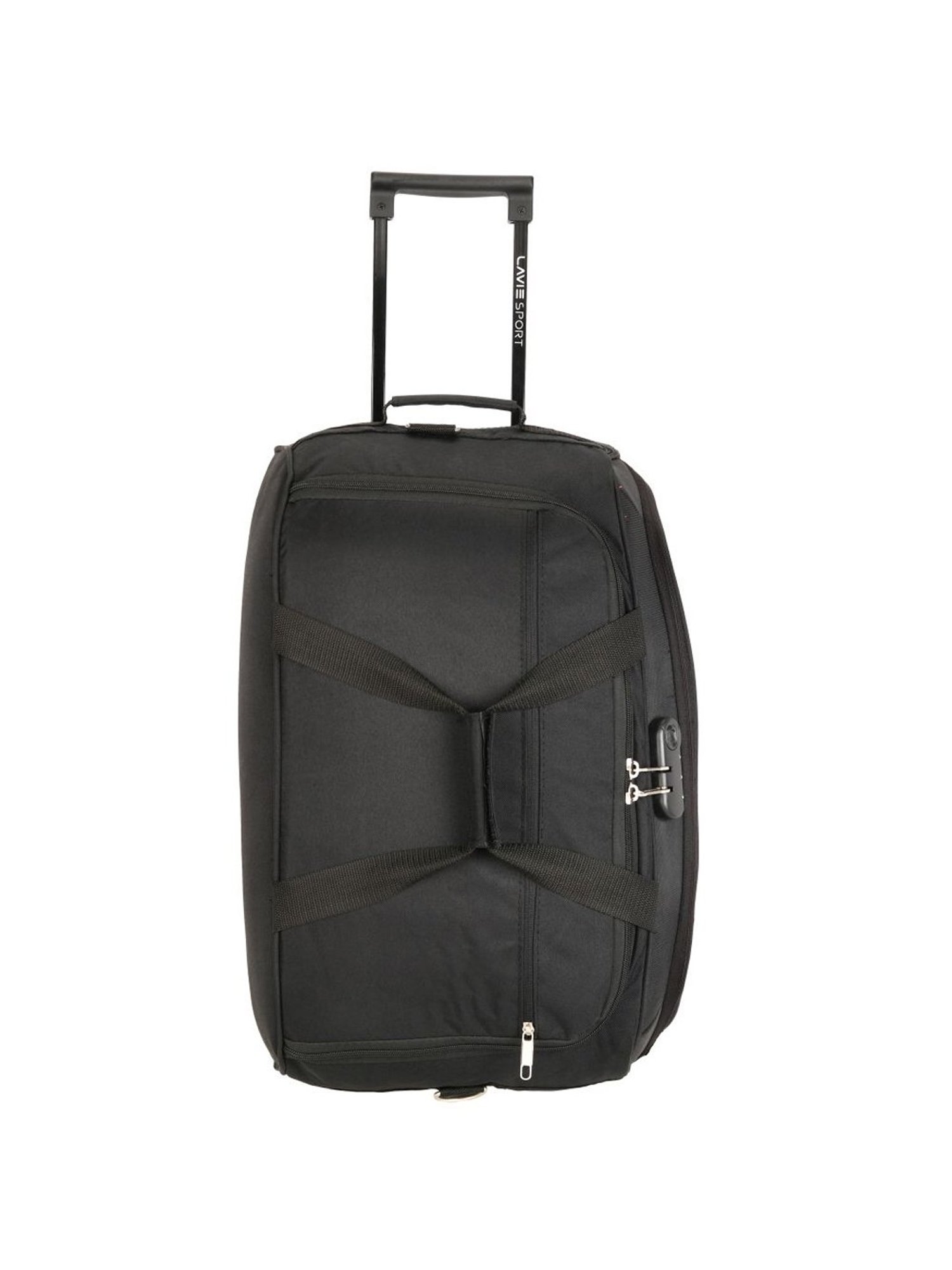 Lavie Sport 57 cms Anti-theft Sage Wheel Duffle Bag  | Duffle Bag (Black)