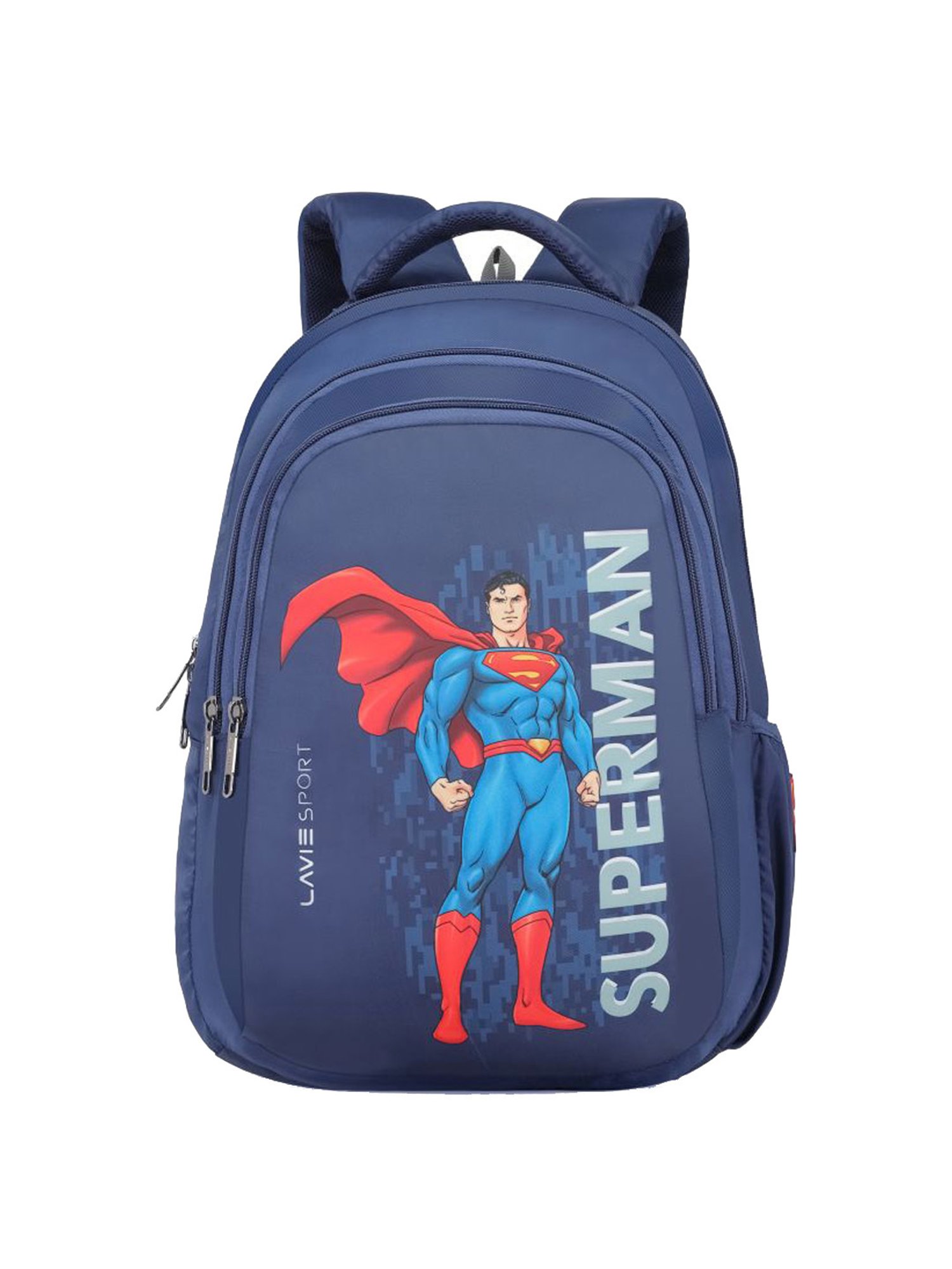 Lavie Sport Superman Ace Navy Polyester Printed Laptop Backpack - 26 Ltrs