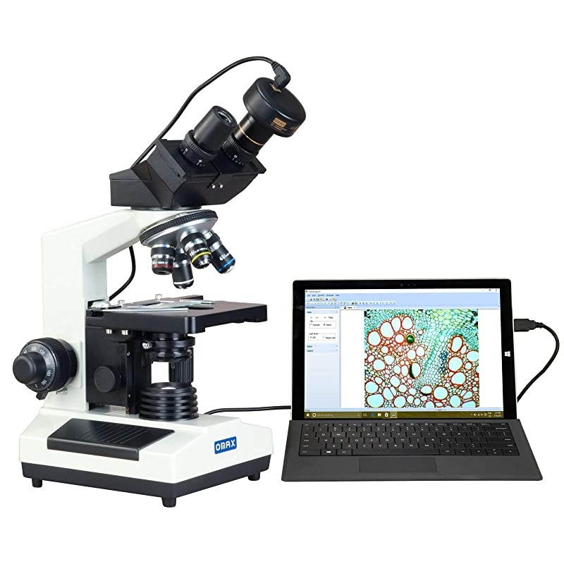 40X-2000X Compound Biological Binocular Microscope with 2.0MP USB Digital Camera