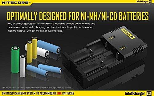 NiteCore NiteCore-i2-V2014-A 2014 New Version Universal Intelligent Charger for Two Batteries Compatible with IMR/Li-Ion, Black