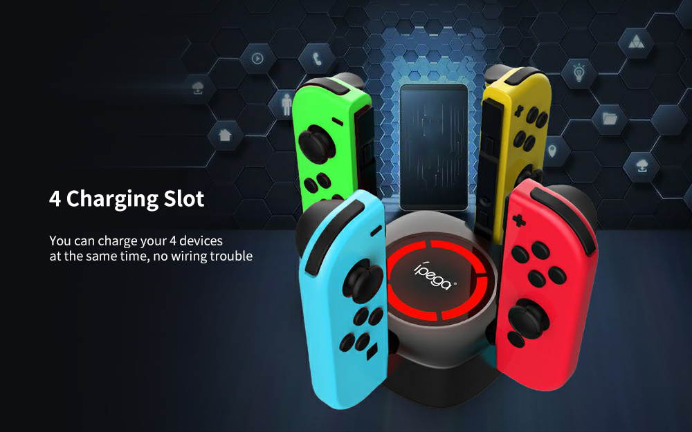 IPEGA PG-9177 four-in-one Switch Controller Charger For Nintend Switch Joycon Charging Dock Station Controller with Charging