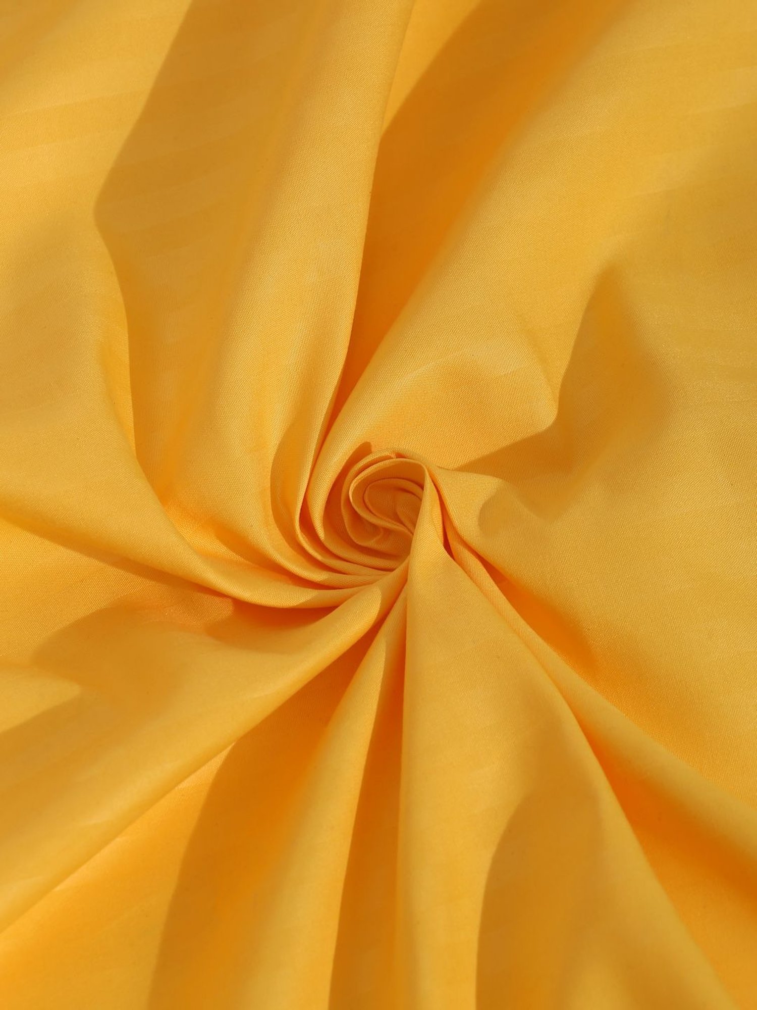 Hosta Homes Stripes Yellow 280 TC Poly Satin Fitted Single Bed Sheet with 1 Pillow Cover