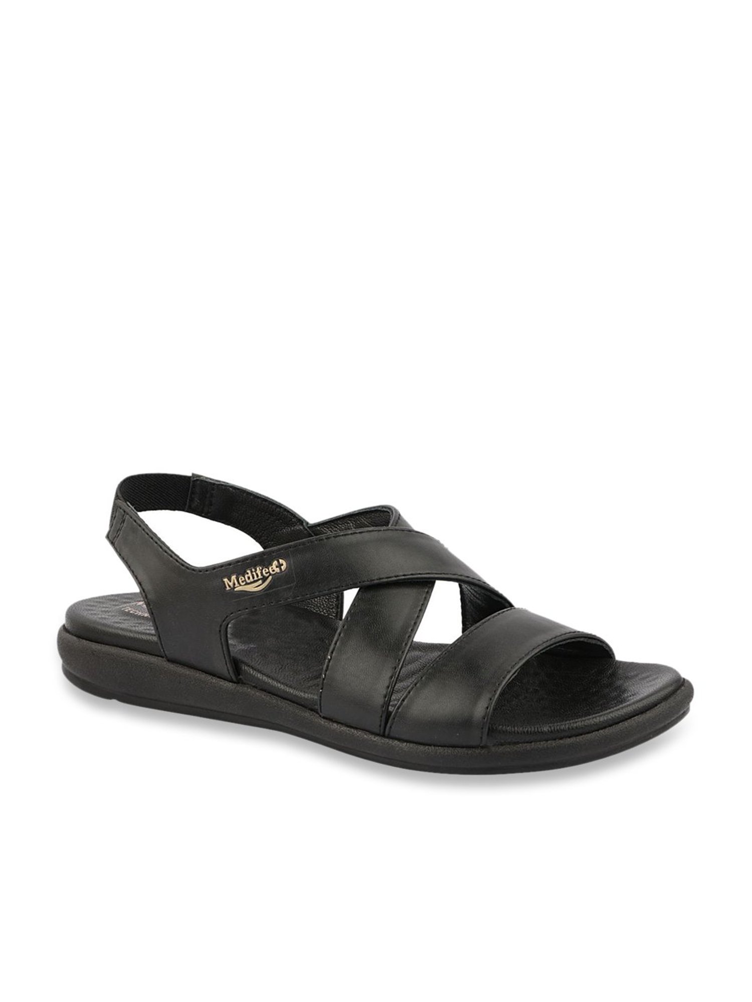 MediFeet Women's Black Sling Back Sandals