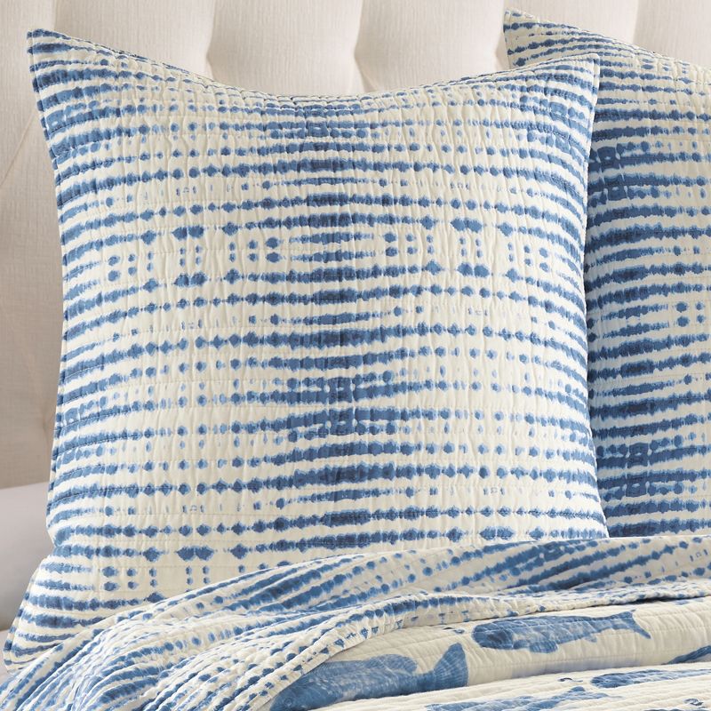Pataya Coastal Euro Sham Set of 2 Blue - Levtex Home