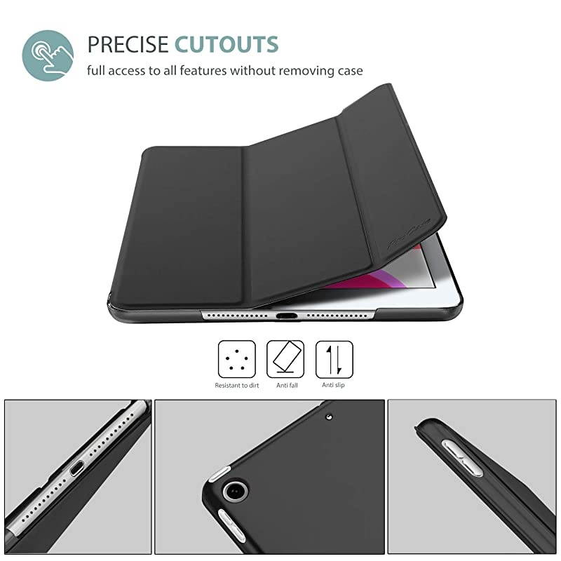 iPad 102 Case Hard Back Shell Protective Smart Cover Case for iPad 102 Inch Black