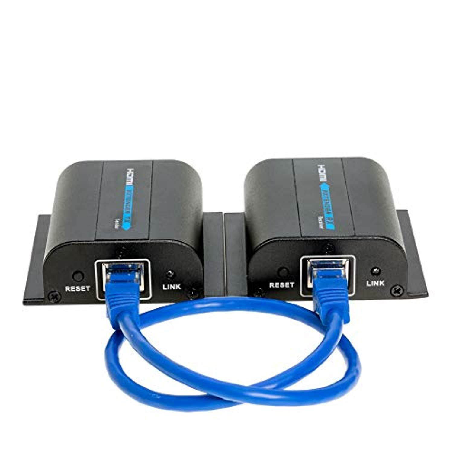 Cables Direct Online 60m / 200ft 1080P HD HDMI Network Extender Over Single Cat6 /6a /7 Ethernet Cable with IR Remote Control