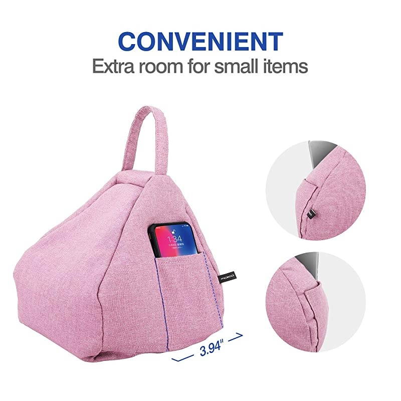 Tablet Pillow Stand Tablet Lap Pillow on Bed Sofa Soft Cushion Holder for Phones Tablets Up to 11quot Fit with iPad 102quot 2019 iPad Air 3 2 iPad Pro 11 202010597 Mini 5Mini 4 Pink