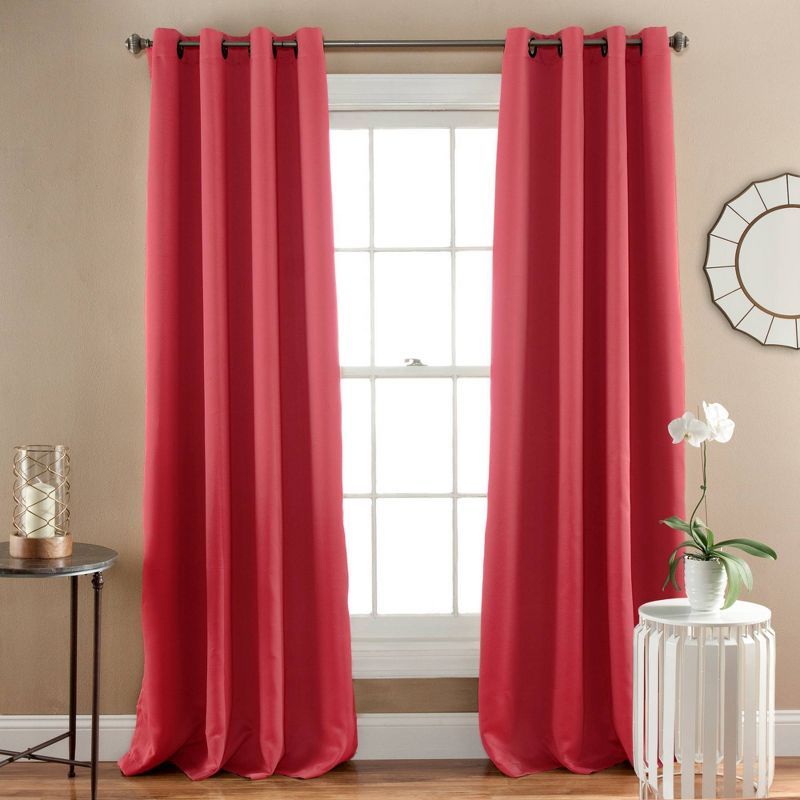 84&#34;x52&#34; Blackout Window Curtain Panel Pink - Triangle Home Fashions