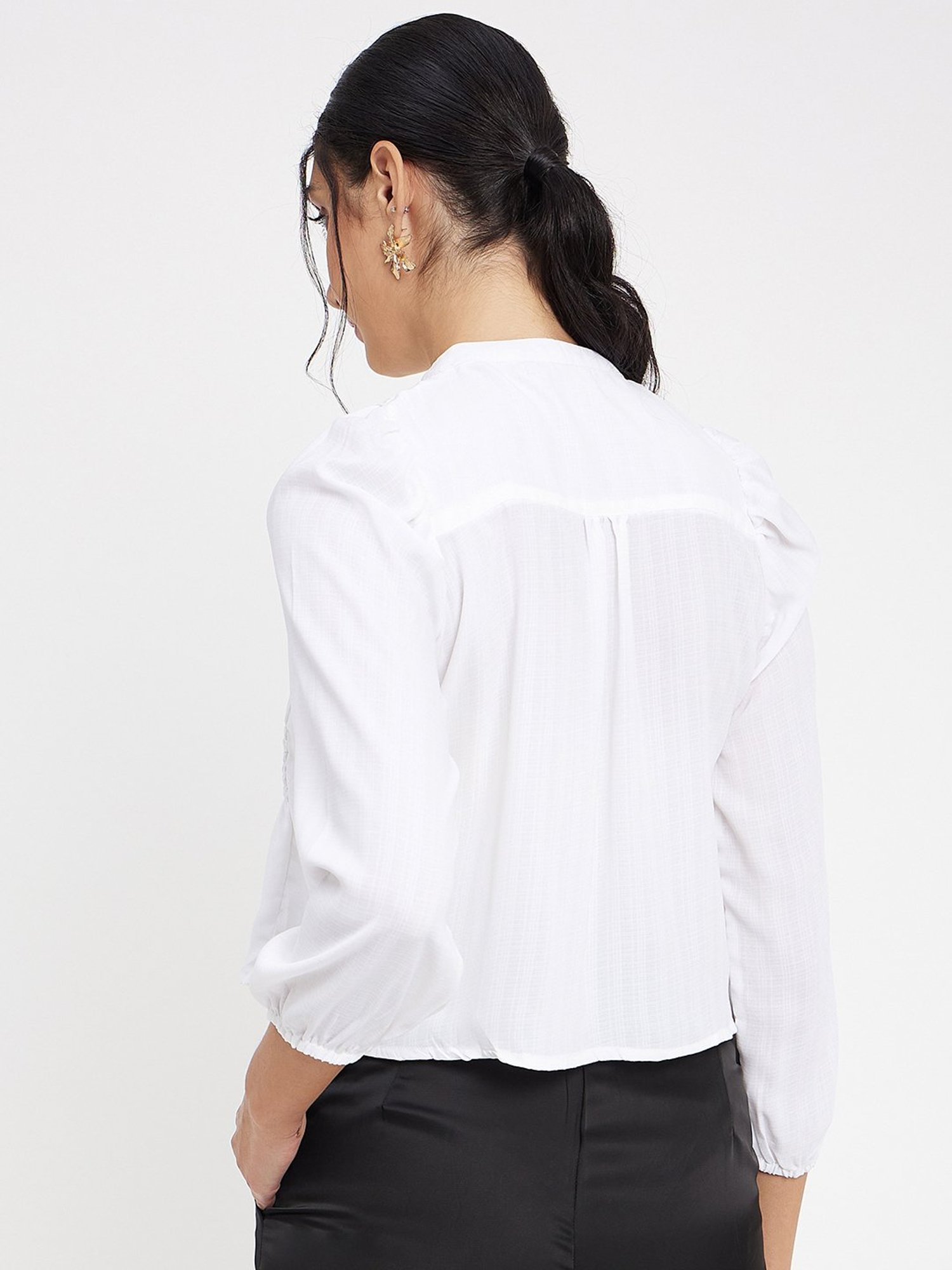 Camla White Regular Fit Shirt