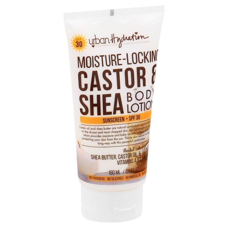 Urban Hydration Castor &#38; Shea Moisture Locking Dry &#38; Eczema Prone Sunscreen Body Lotion - SPF 30 - 6 fl oz