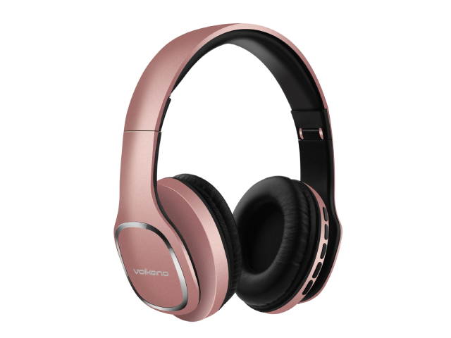 Volkano Wireless Headphones, 24 Hour Playtime Immersive Sound, Audifonos Inalambricosa Foldable Hands-Free Headset, FM Radio and Micro SD Card Slot, Android Compatible [Blue] - Phonic Series
