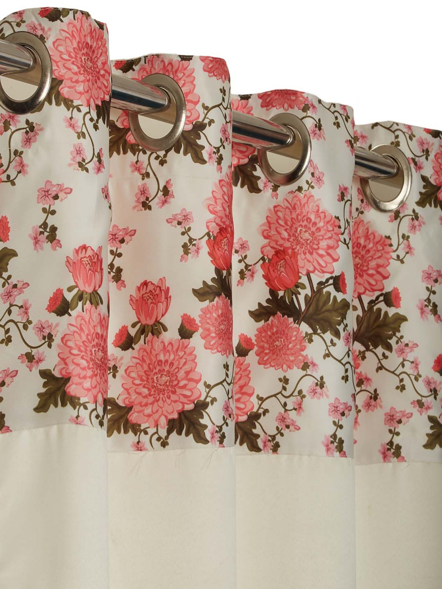 Swayam Polyster Printed Blackout Plain Dyed Design Single Piece 9 ft Long door Curtain, Dark brown