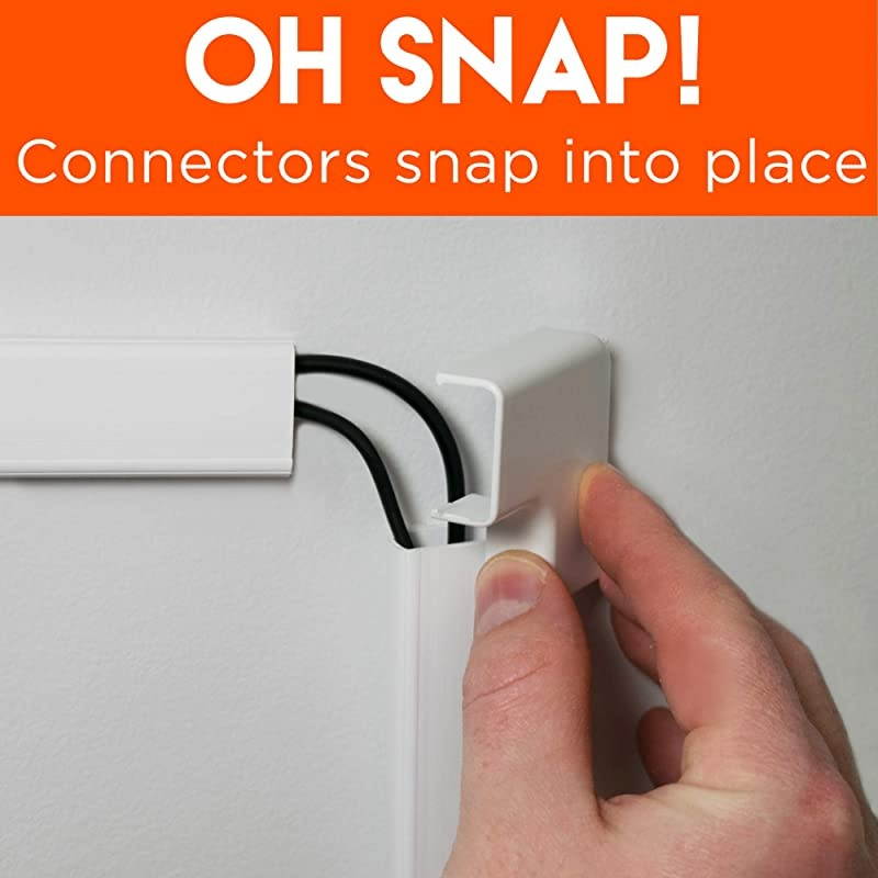 Cable Concealer Kit for Hiding Up to 4 Cords Easy Peel amp Stick Install Helps Manage Cables From Mounted TVs Customize Your Cable Management For Any Setup