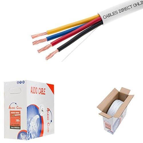 500ft 16awg 4 conductors 16/4 cl2 rated loud speaker cable wire, pull box for inwall installation 16awg / 4 conductors, 500ft
