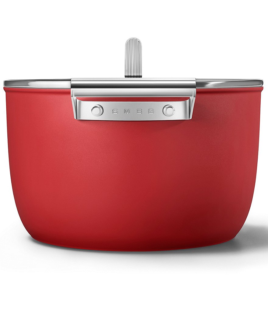 Smeg 50s Retro Style Nonstick 8-Quart Casserole w/Lid