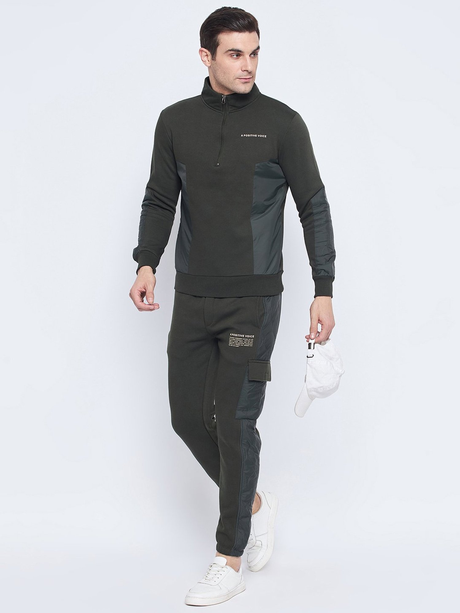 Camla Olive Regular Fit Tracksuit