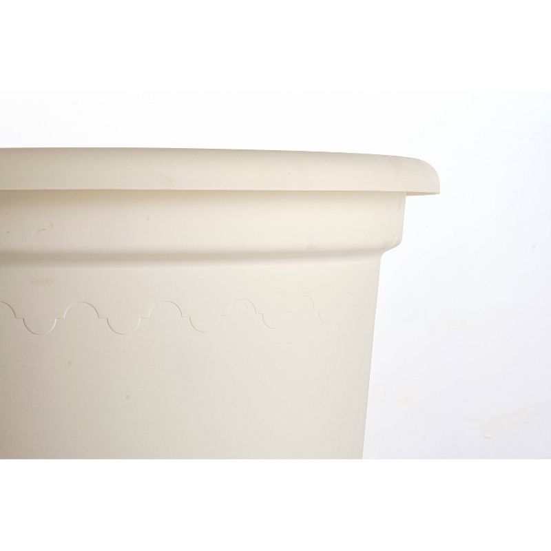 14.75&#34; x 19.5&#34; Indoor/Outdoor Resin Geo Planter White - Alfresco Home LLC