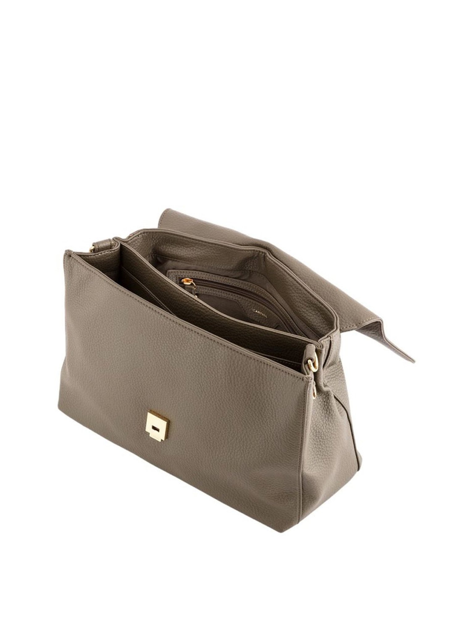 Carpisa Zenzero Smoke Grey Faux Leather Solid Handbag