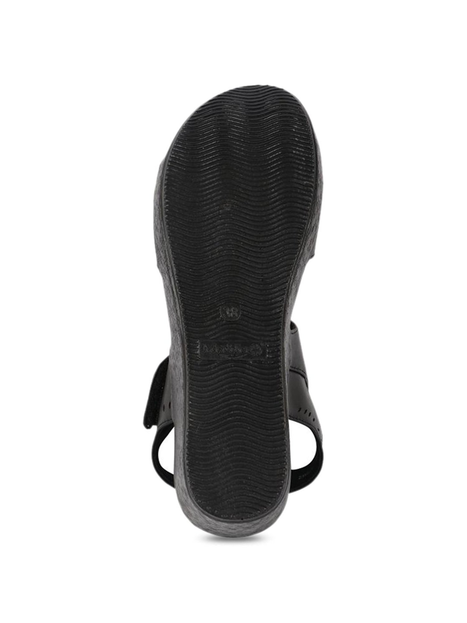 MediFeet Women's Black Ankle Strap Wedges