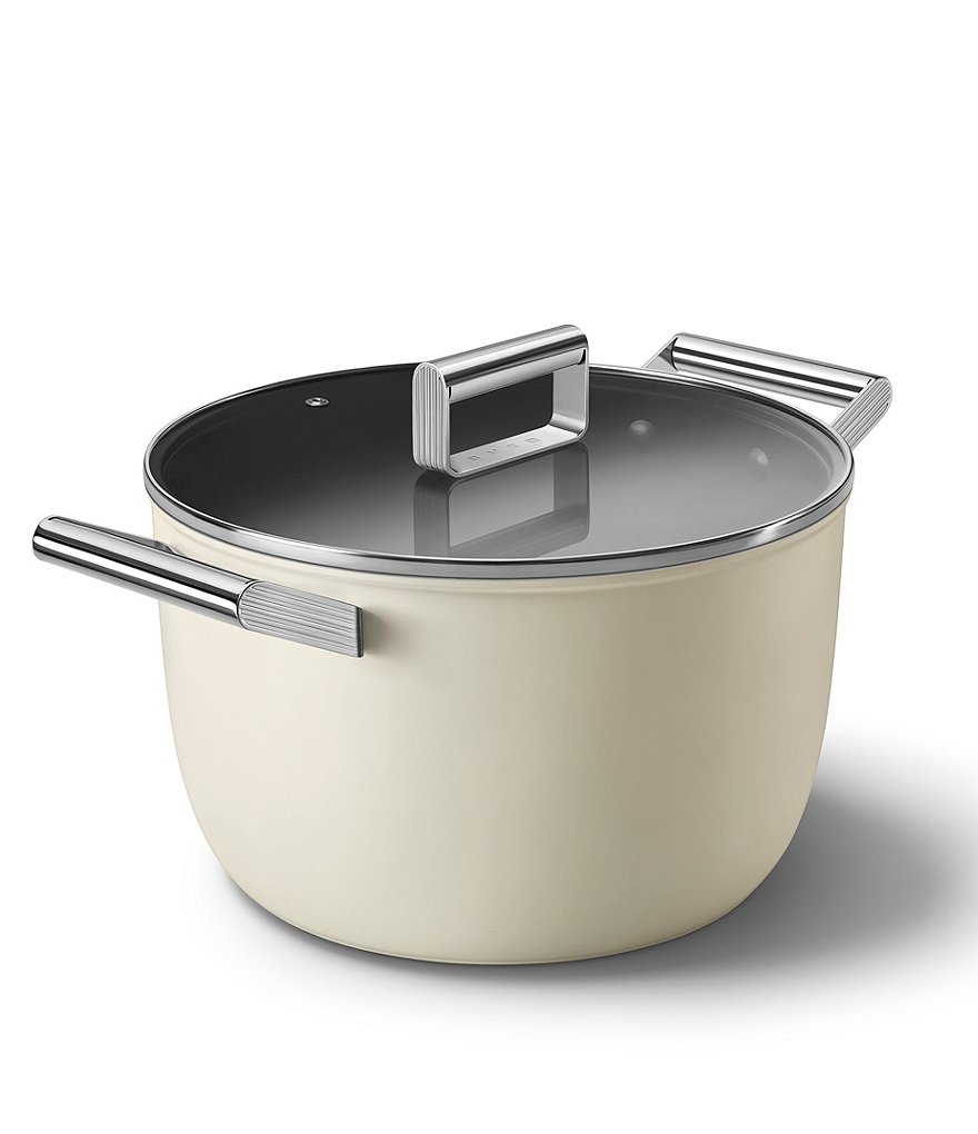 Smeg 50s Retro Style Nonstick 8-Quart Casserole w/Lid