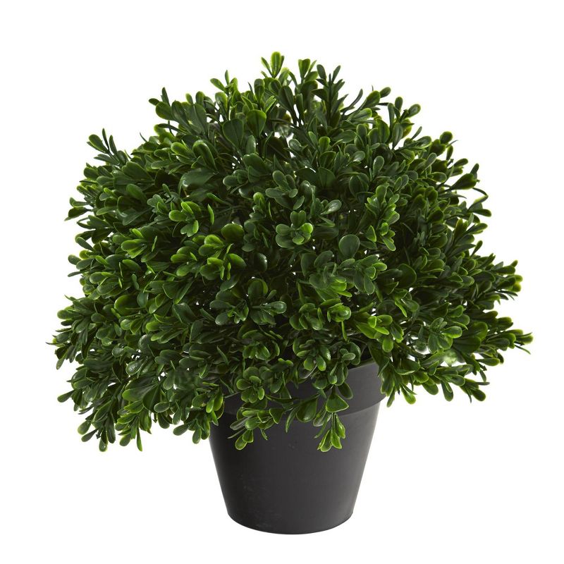 Nearly Natural 10" Indoor/Outdoor Boxwood Topiary Artificial Plant
