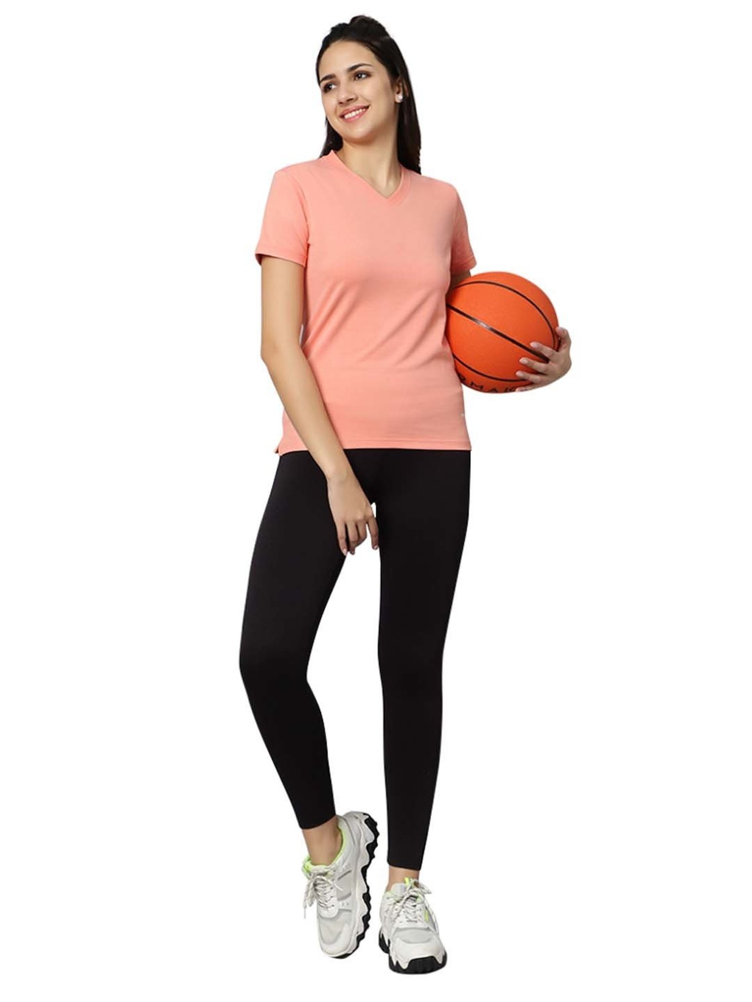 Omtex Pink Regular Fit Sports T-Shirt