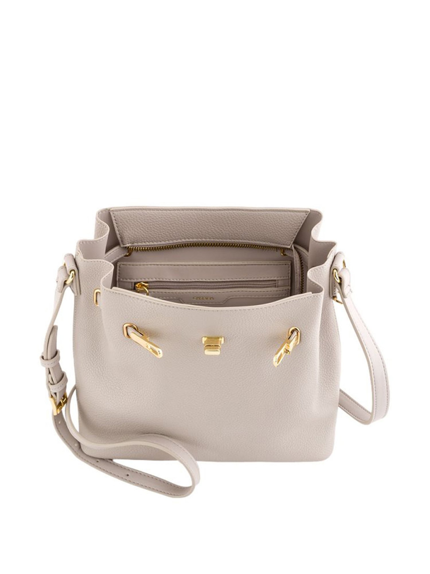 Carpisa Ermione V1 Pearl Faux Leather Solid Sling Handbag