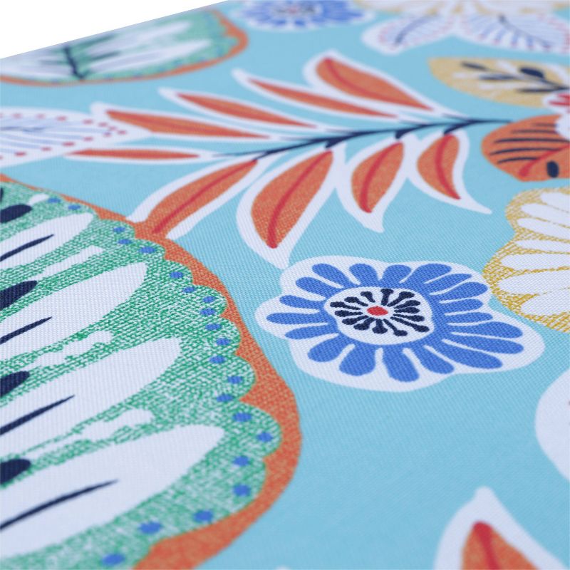 2pc Outdoor/Indoor Rectangular Throw Pillow Set Marlow Aqua Blue - Pillow Perfect