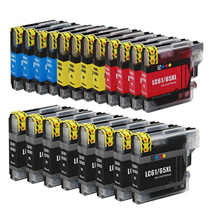 E-Z Ink &trade; Compatible Ink Cartridge Replacement For Brother LC61 LC-61 Series (20) Pack (8 Black, 4 Cyan, 4 Magenta, 4 Yellow) LC61BK LC61C LC61M LC61Y