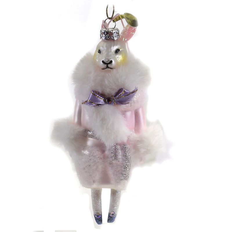 Holiday Ornament 5.5" Festively Chic Bunny Diva Rabbit Spring Easter  -  Tree Ornaments