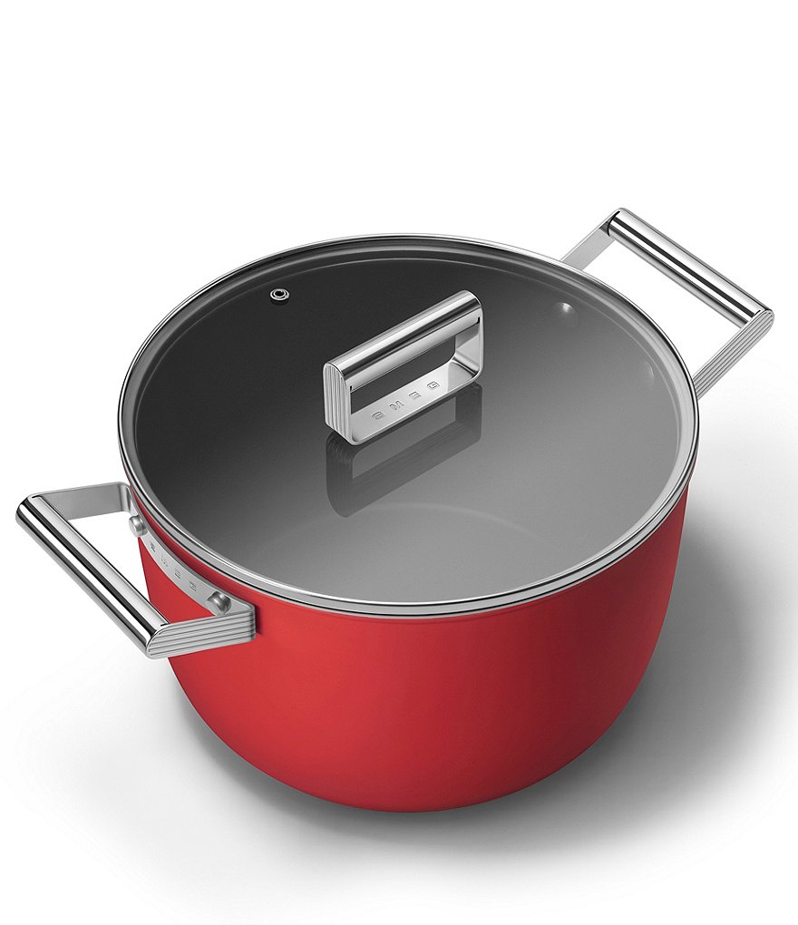 Smeg 50s Retro Style Nonstick 8-Quart Casserole w/Lid