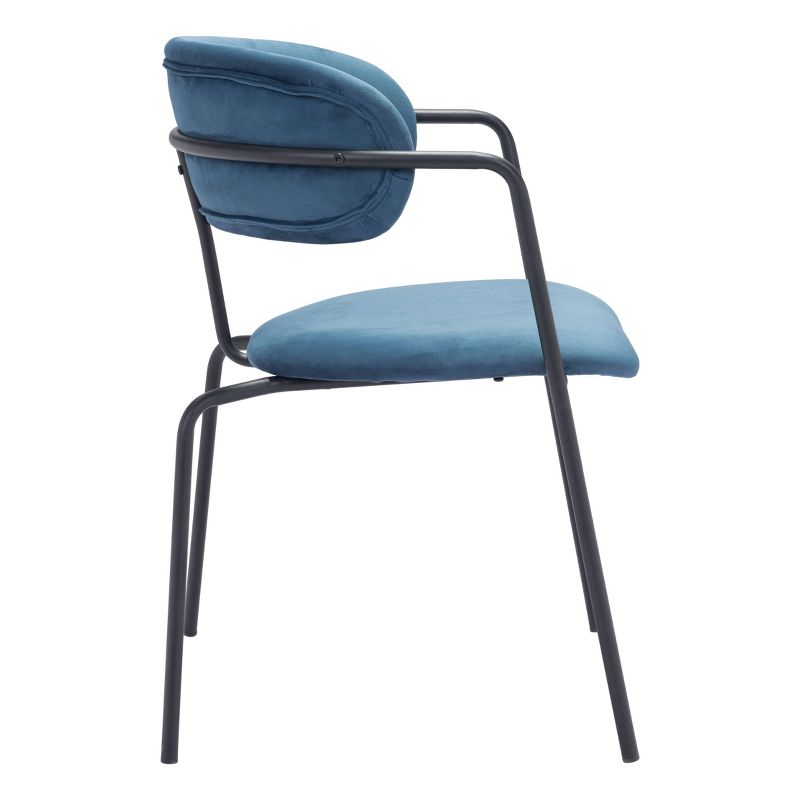 Set of 2 Elmira Dining Chairs Blue/Black - ZM Home