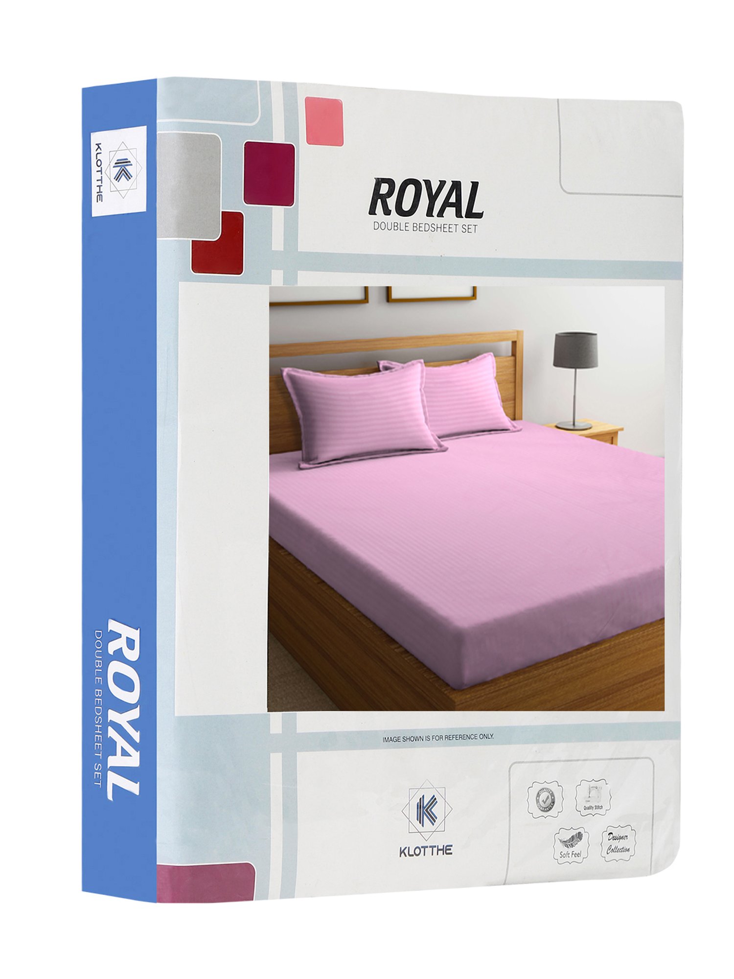 Klotthe Embellished Light Pink 300 TC Cotton Blend Double Book Fold Bed Sheet with 2 Pillow Covers