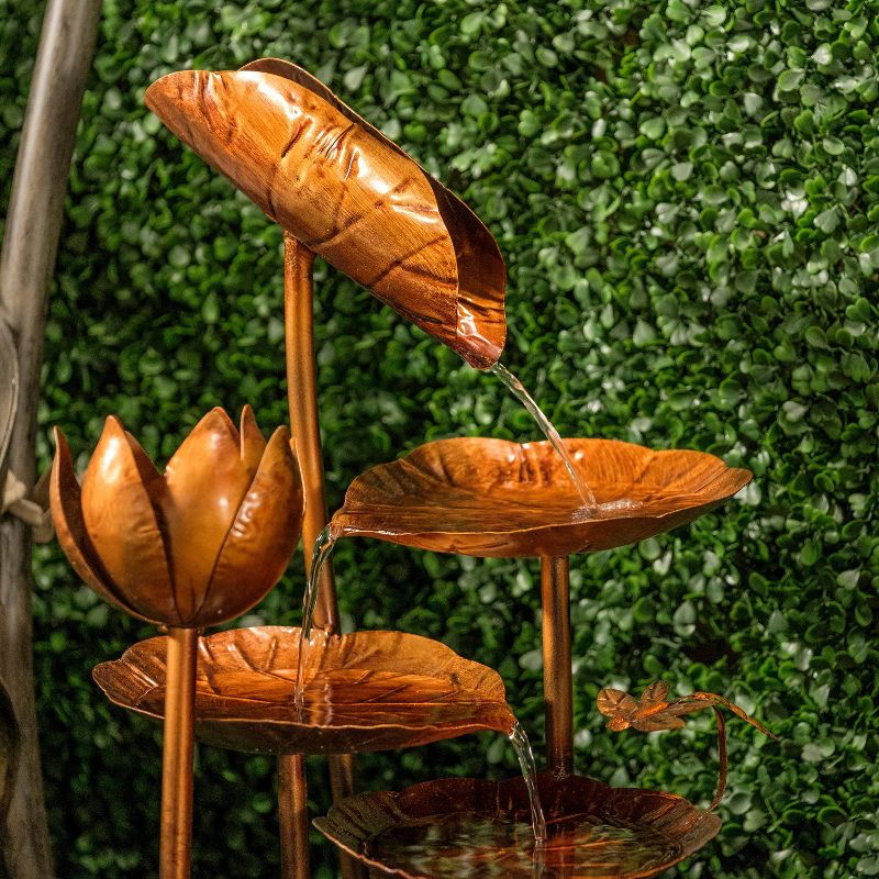 25&#34; Indoor/Outdoor Tamara Box Resin Fountain with Water Pump Brown - Alfresco Home LLC