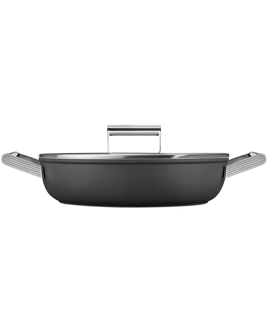 Smeg 50's Retro Style Nonstick 4-Quart Covered Saute and Brasier Pan