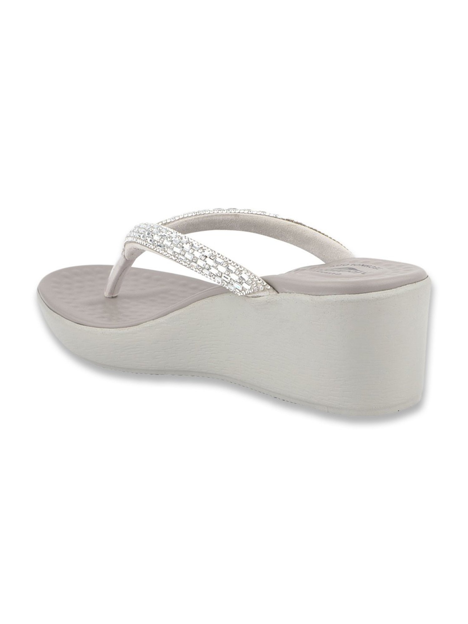 MediFeet Women's Grey Thong Wedges