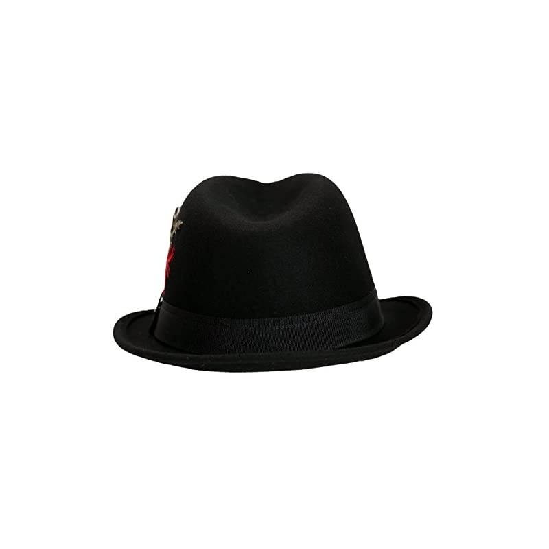 Mens 100 Wool Verve Trilby Fedora Hat XLarge fits 7 12 to 7 58 Black