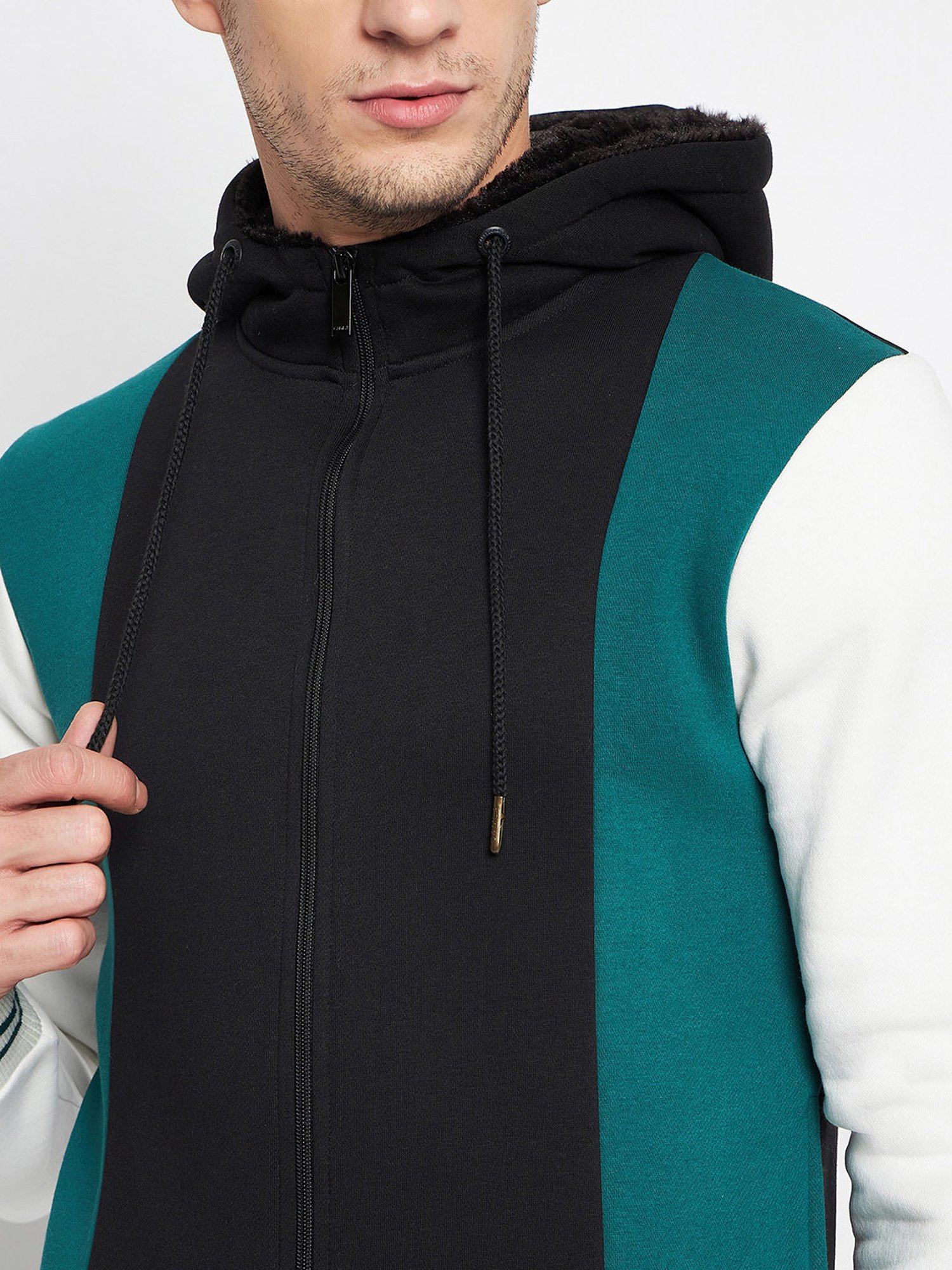 Camla Black Regular Fit Hooded Sweatshirt