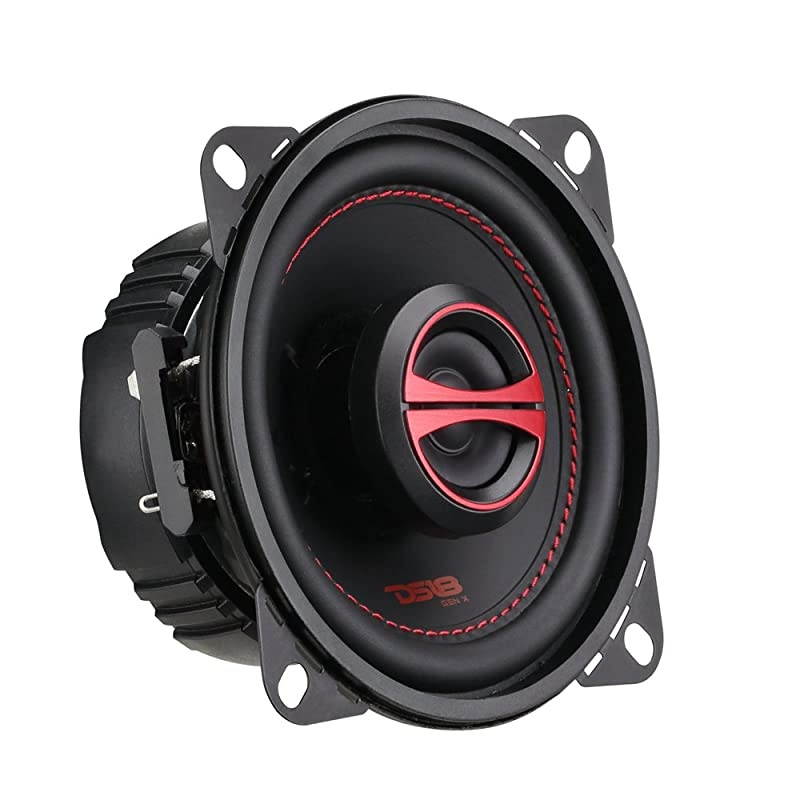 GEN-X4 Coaxial Speaker - 4", 2-Way, 120W Max, 40W RMS, Black Paper Cone, Mylar Dome Tweeter, 4 Ohms - Clarity Unparalled by Other Speakers in Their Class (2 Speakers)