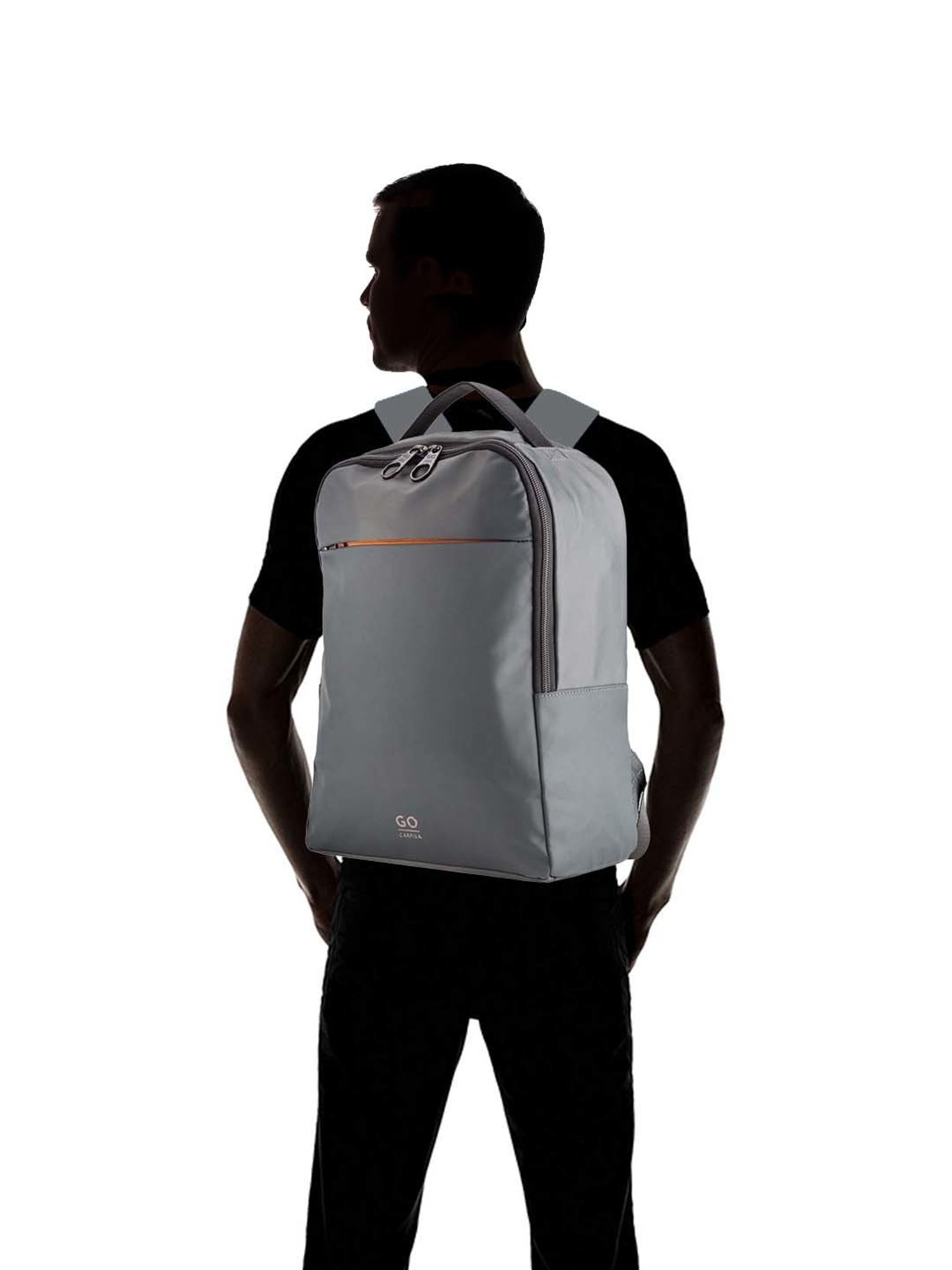 Carpisa Grey Landon GO Medium Laptop Backpack