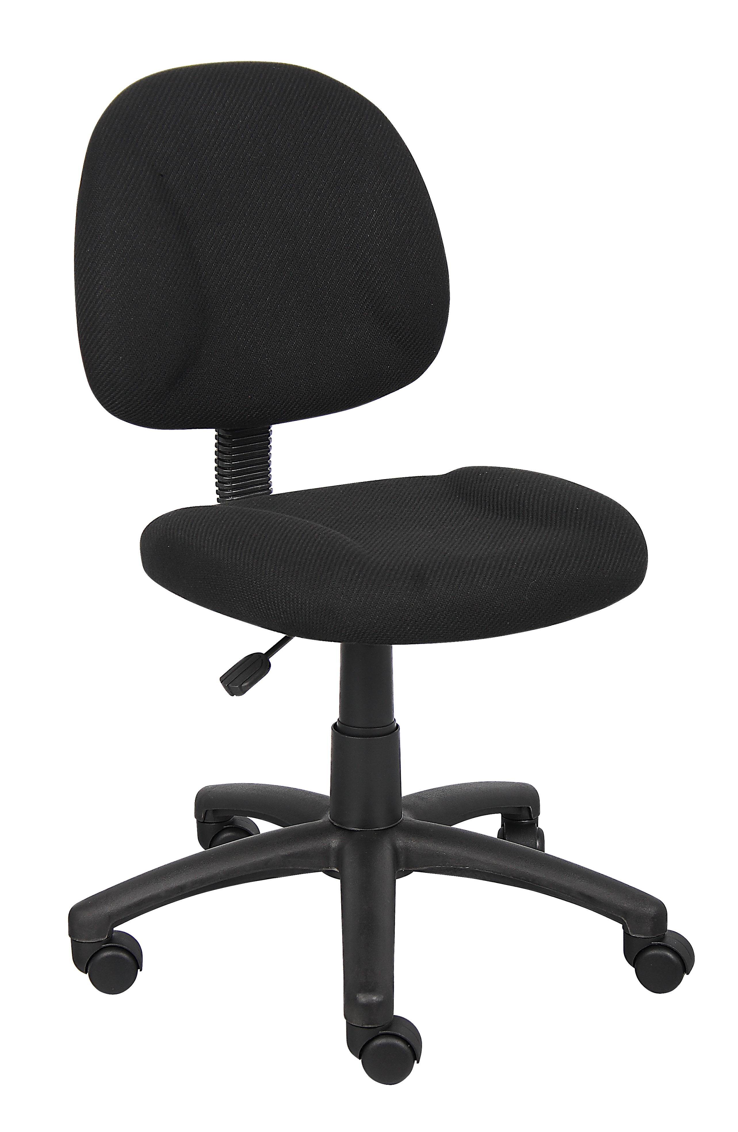 Black Upholstered Deluxe Posture Task Chair, Multiple Colors