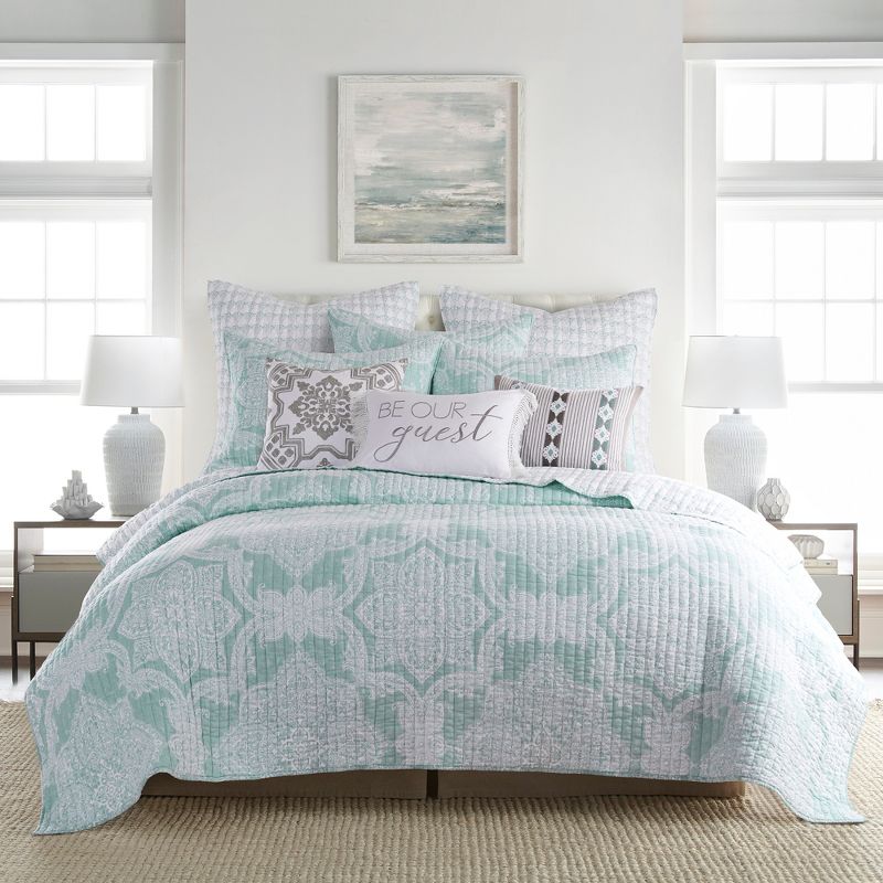 Mclain Paisley Euro Sham Set of 2 Seafoam - Levtex Home