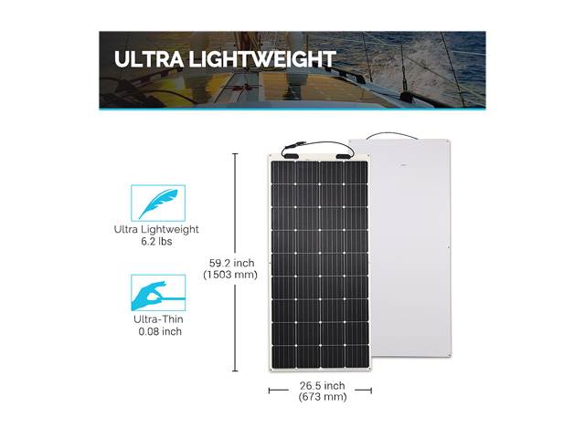 Renogy 175 Watt 12 Volt Flexible Monocrystalline Solar Panel