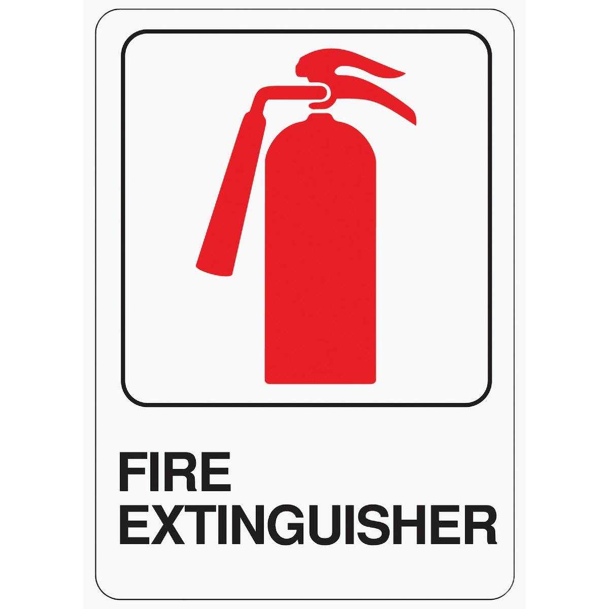 Hy-Ko Deco Series Heavy-Duty Plastic Sign, Fire Extinguisher D-16
