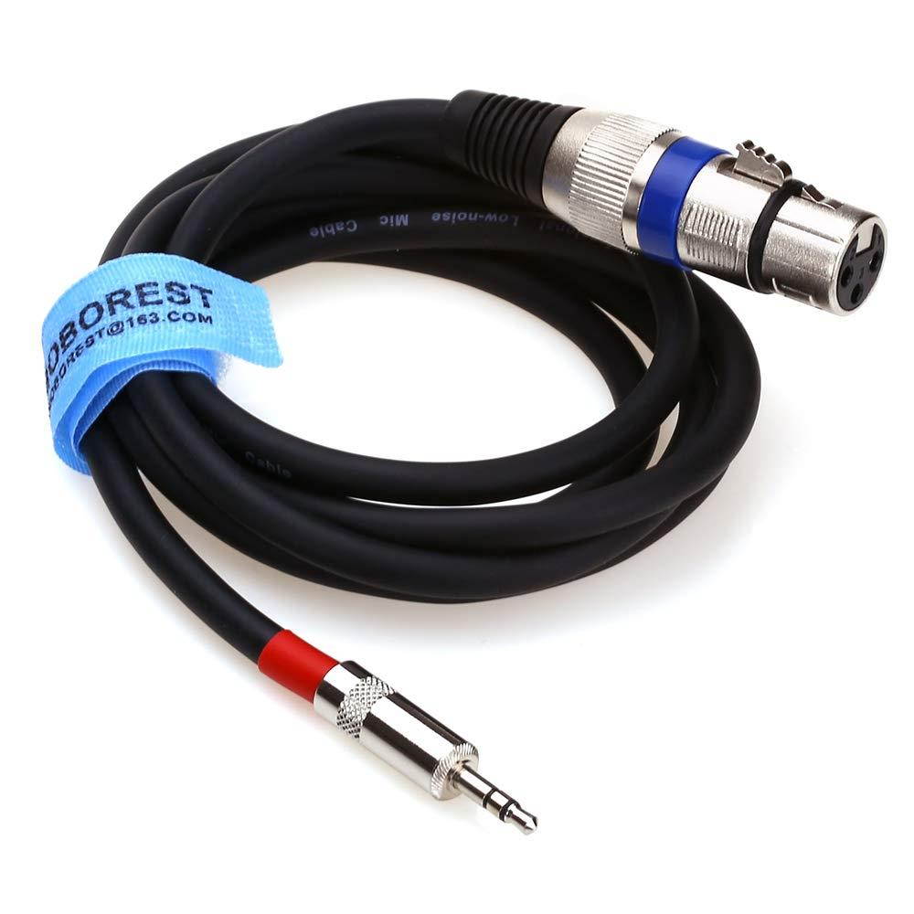 MOBOREST XLR Microphone Cables, 3.5mm TRS to XLR Male to Female Microphone Cable XLR to 1/8 Inch TRS Stereo Mini Jack AUX Interconnect Cord Audio Mic Cable (10Feet)