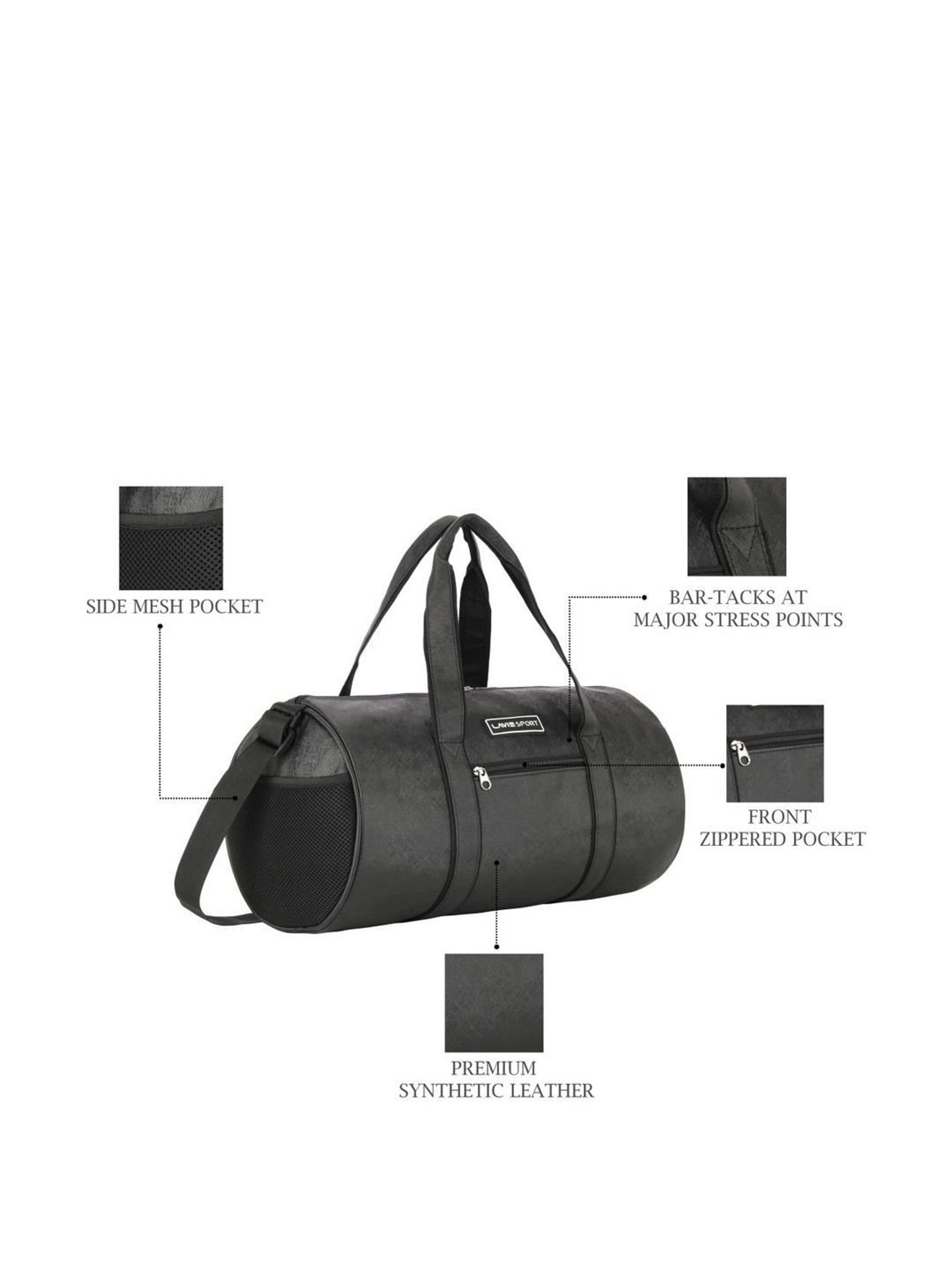 LAVIE SPORT Black Medium Duffle Bag