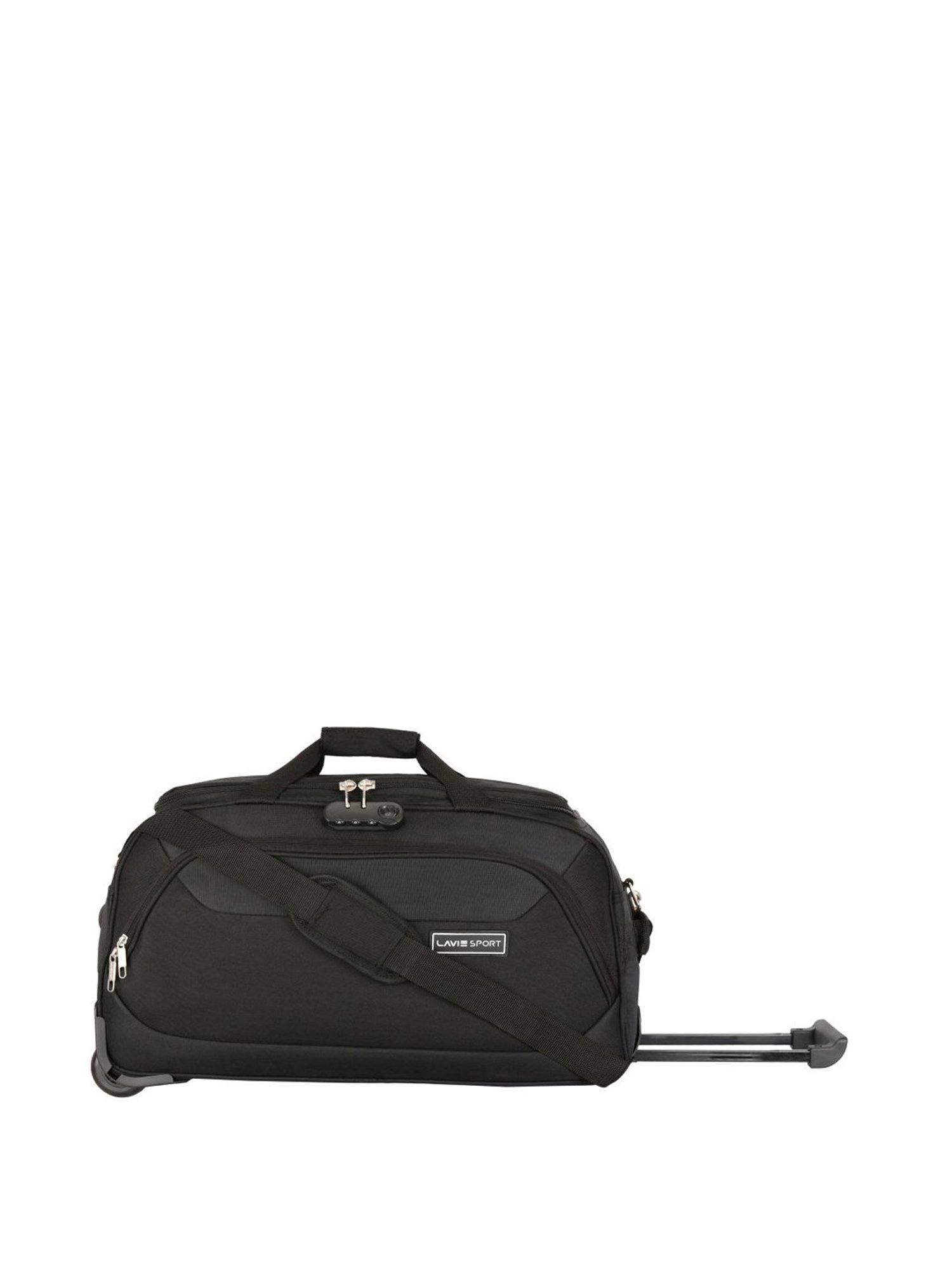 Lavie Sport 57 cms Anti-theft Sage Wheel Duffle Bag  | Duffle Bag (Black)