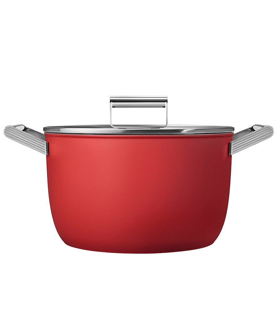 Smeg 50s Retro Style Nonstick 8-Quart Casserole w/Lid