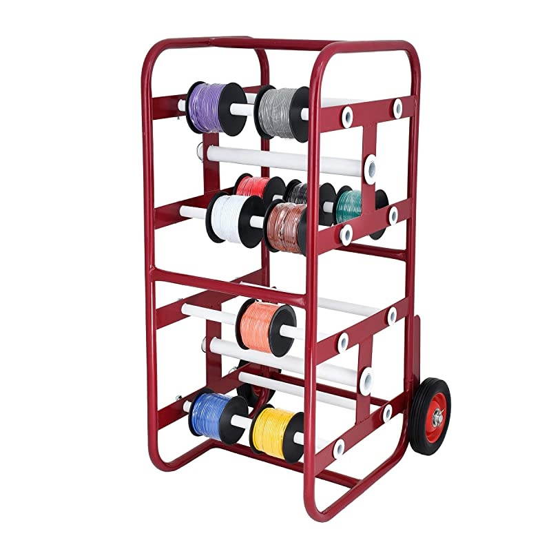 Transportable Multiple Axle Cable Caddy MultiSpool Wire Rack Dispenser Easy Use Cable Holder amp Distribution for Workplace Efficiency