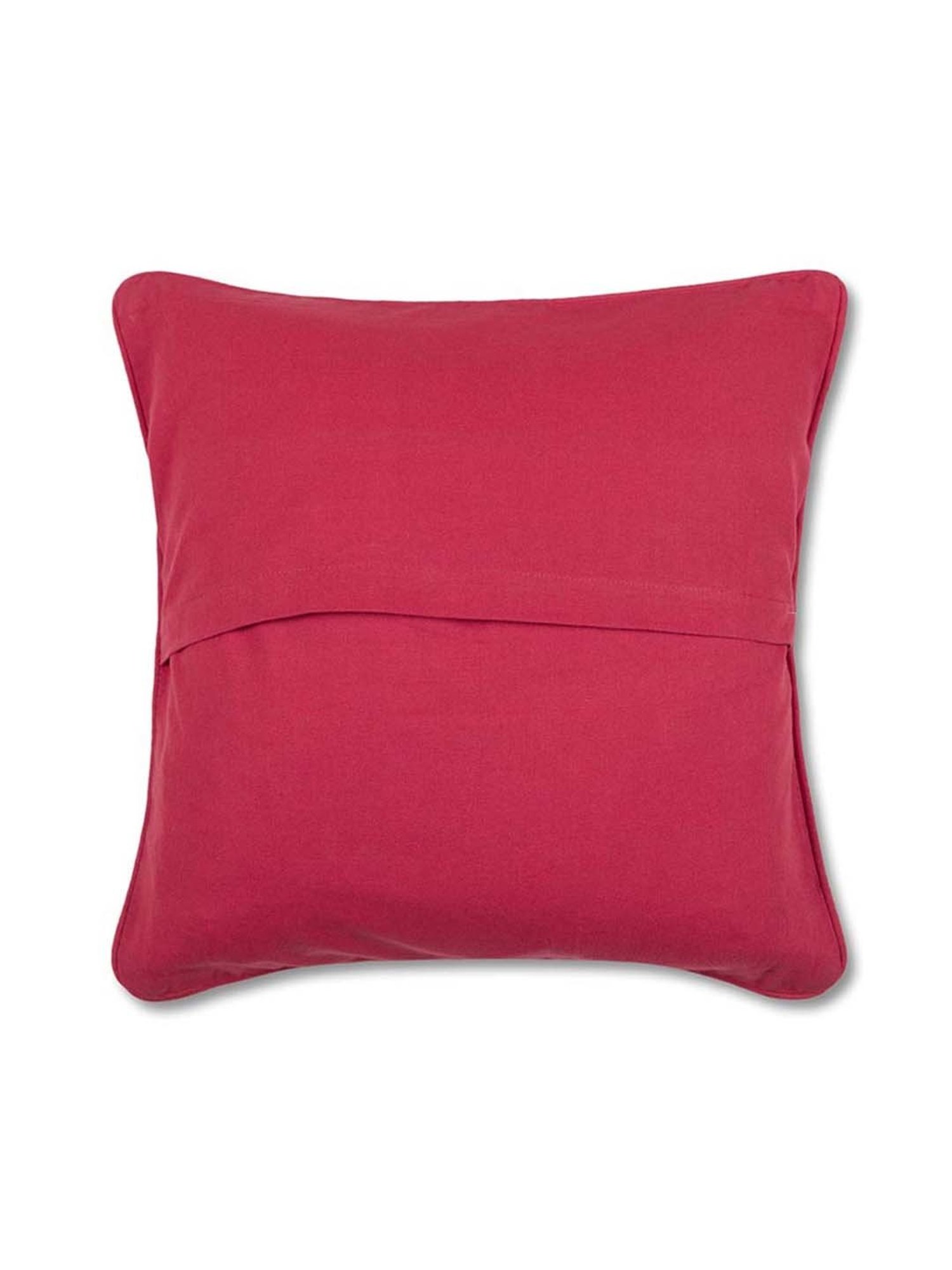 Fabindia Deeva -Tasar Red Silk Cushion Cover